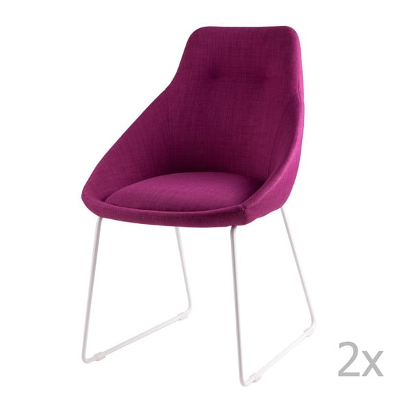 2 rozā ēdamistabas krēslu komplekts sømcasa Alba