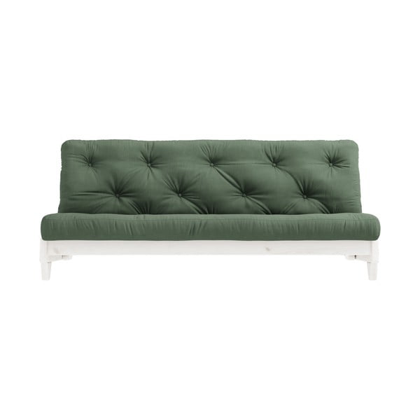 Izvelkamais dīvāns Karup Design Fresh White/Olive Green
