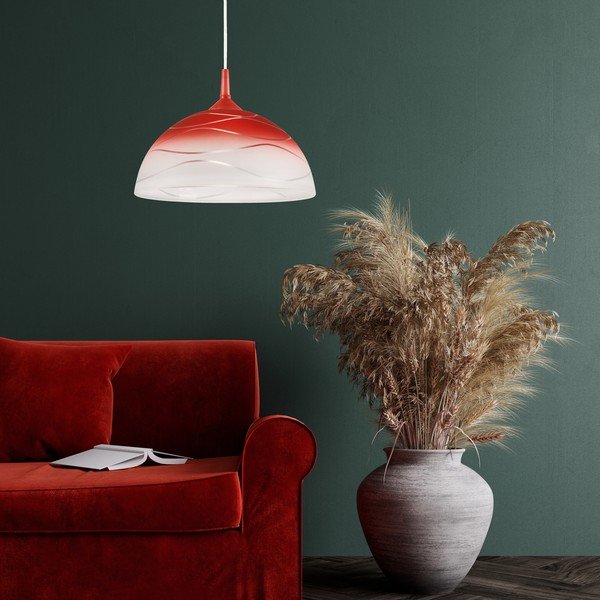 Sarkana piekaramā lampa ø 30 cm Sfera – LAMKUR-image-1
