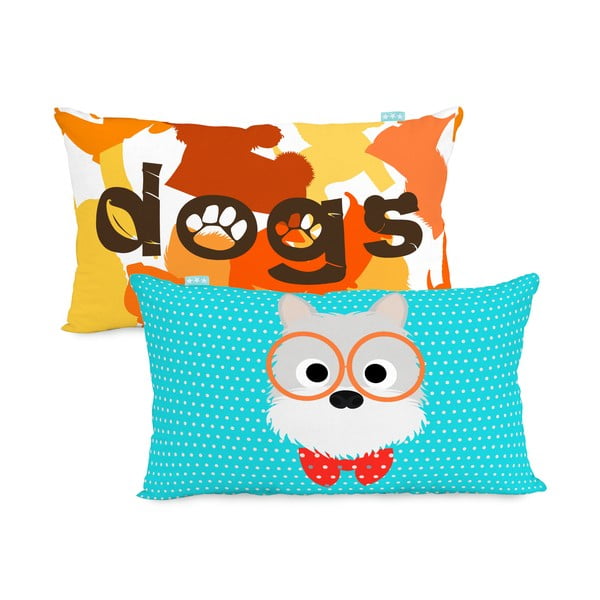 Appusēja kokvilnas spilvendrāna Mr. Fox Dogs 50 x 30 cm-image-3