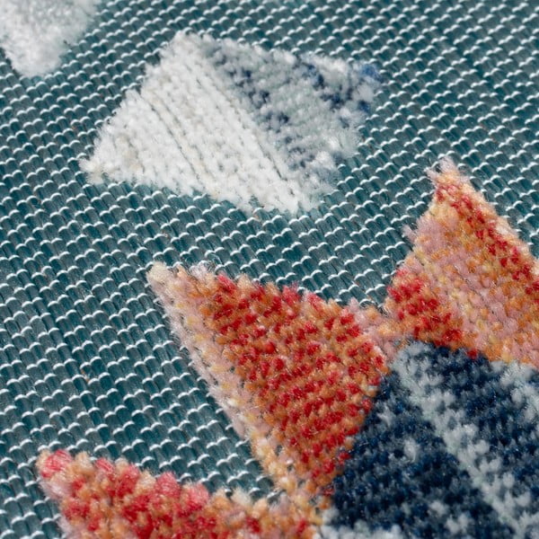 Zils āra celiņa paklājs 80x230 cm Avery Blue – Flair Rugs-image-3