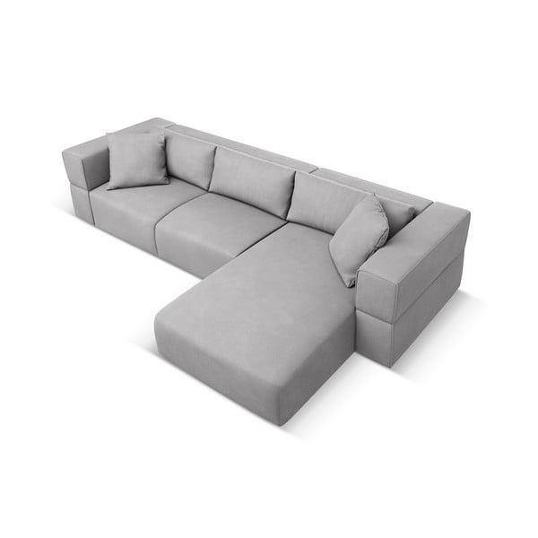 Gaiši pelēks stūra dīvāns (ar labo stūri) Esther – Milo Casa-image-3