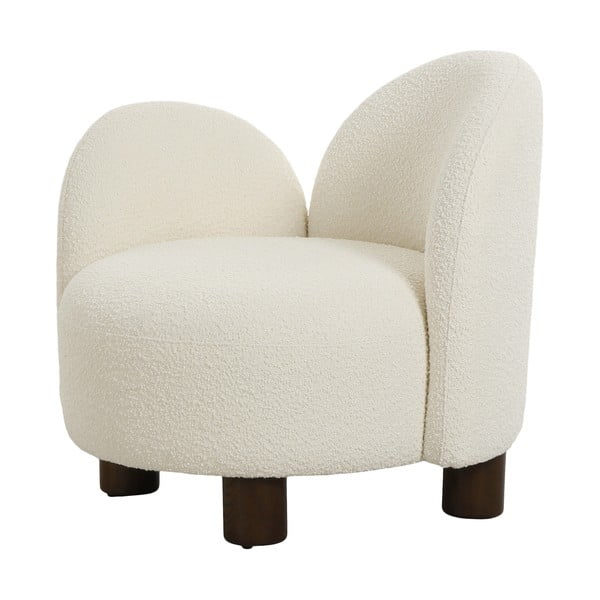 Balts atpūtas krēsls no buklē auduma Honolulu – House Nordic-image-1