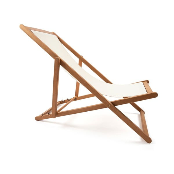 Bēšs saliekamais dārza atpūtas krēsls no akācijas koka Bonami Essentials Deck-image-2