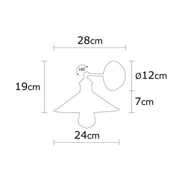 Bronzas krāsas sienas lampa ø 24 cm Berceste – Opviq lights-image-4