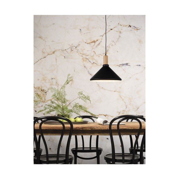Piekaramā lampa ar metāla abažūru melnā/dabīgā tonī ø 35 cm Melbourne – it's about RoMi-image-2