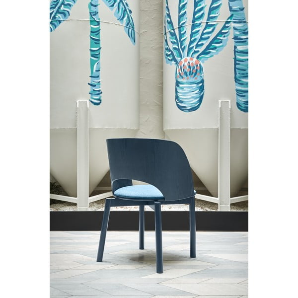 Zils polsterēts ēdamistabas krēsls Dam – Teulat-image-1