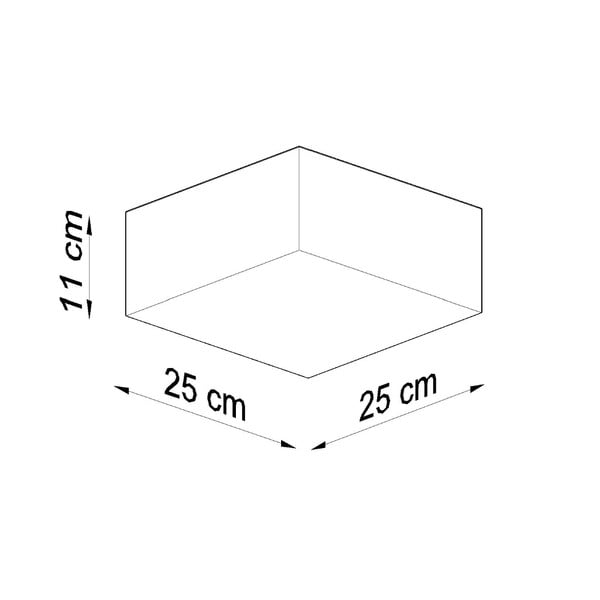 Melna griestu lampa 25x25 cm Mitra – Sollux-image-4
