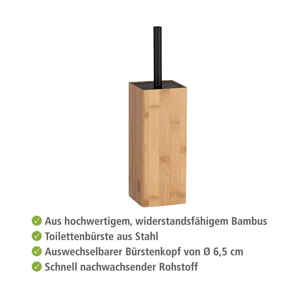 Dabīga toņa bambusa vannas istabas piederumu komplekts Padua – Wenko-image-4