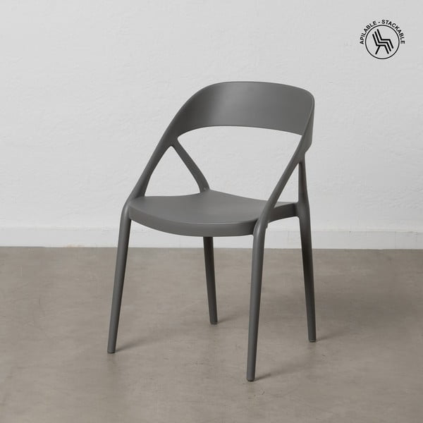 Pelēki plastmasas pusdienu krēsli (2 gab.) – Ixia-image-2