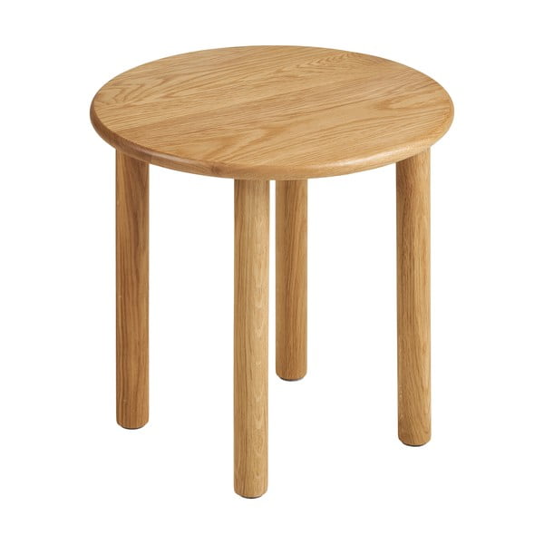 Ozola masīvkoka apaļš sānu galdiņš ø 40 cm Jena – House Nordic