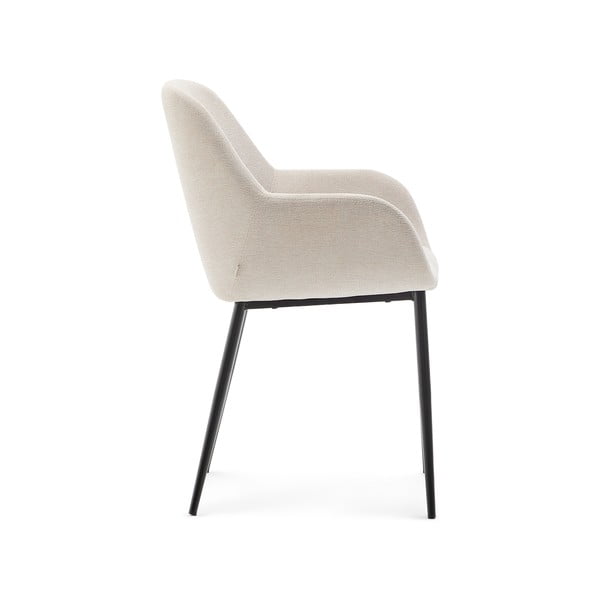 Krēmkrāsas polsterēts ēdamistabas krēsls Konna – Kave Home-image-2