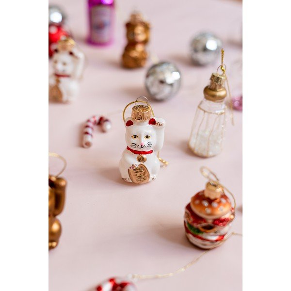 Stikla Ziemassvētku eglītes rotājumi (4 gab.) Fast Food – Sass & Belle-image-2