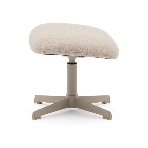 Bēšs kāju soliņš no šenila auduma Teryl – Kave Home-image-2