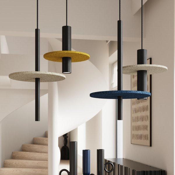 Melna/bēša metāla piekaramā lampa ø 30 cm Olisa – Sollux-image-2