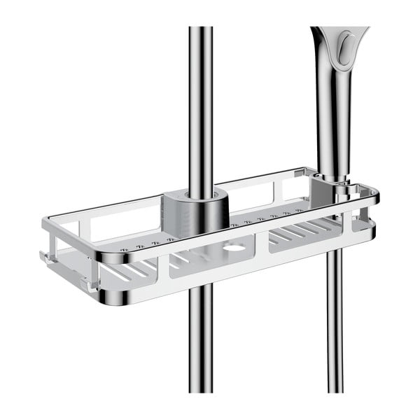 Pašturošs plastmasas vannas istabas plaukts spīdīgā sudraba krāsā Libertà – Wenko-image-2