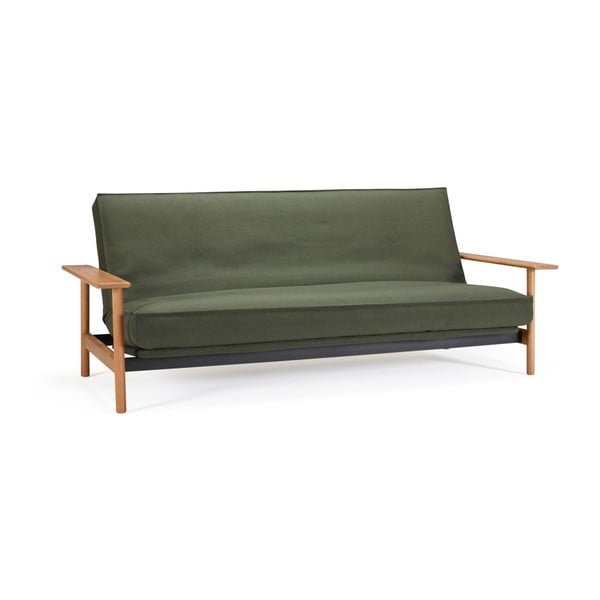 Tumši zaļš dīvāns ar noņemamu pārvalku Inovācija Balder Twist Dark Green, 97 x 230 cm