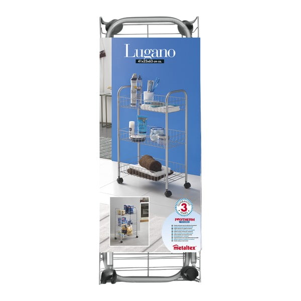 Pārvietojams statīvs ar 3 plauktiem Metaltex Lugano-image-4