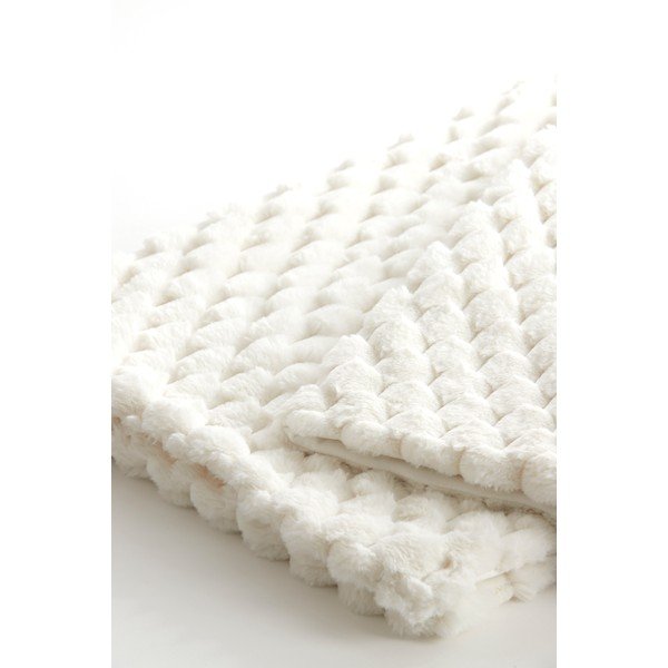 Balts/bēšs mikroplīša pleds 130x170 cm Vienne – Light & Living-image-1