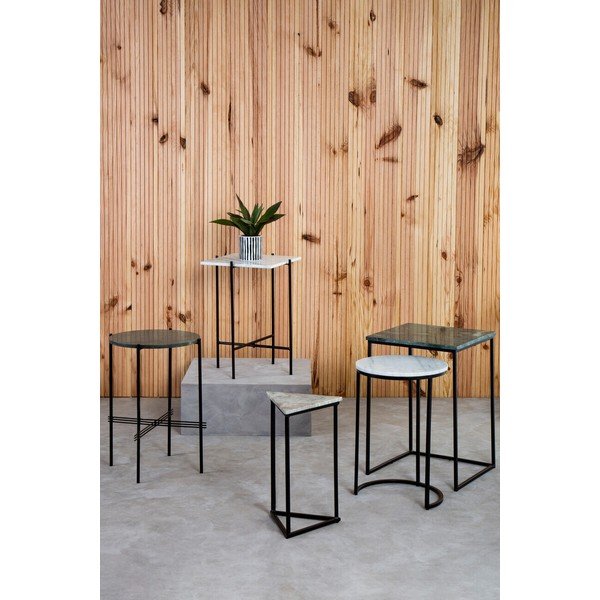 Sānu galdiņi (3 gab.) ar marmora virsmu 40x40 cm Mandoli – Premier Housewares-image-2