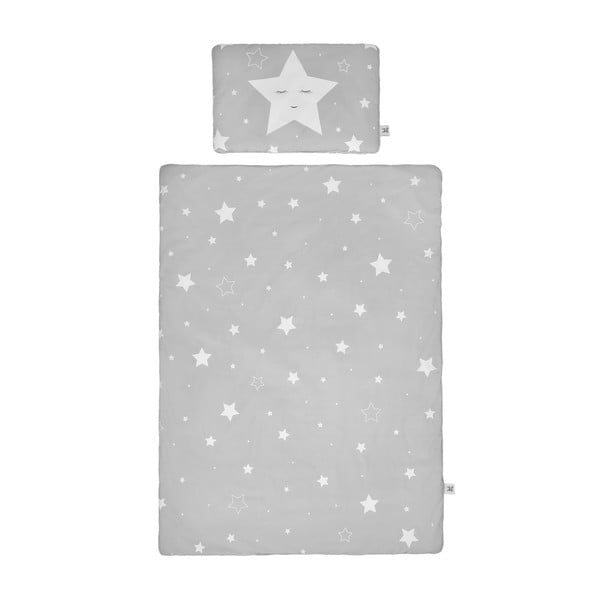 BELLAMY Shining Star zīdaiņu kokvilnas segas un spilvena komplekts, 100 x 135 cm