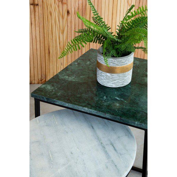 Sānu galdiņi (3 gab.) ar marmora virsmu 40x40 cm Mandoli – Premier Housewares-image-4