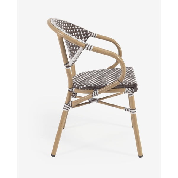 Brūns metāla/plastmasas dārza krēsls Marilyn – Kave Home-image-3