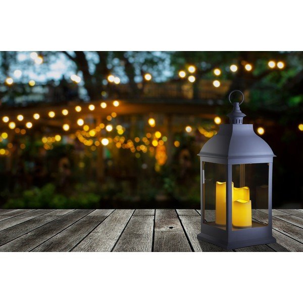 Balta LED laterna (augstums 54 cm) – Tomasucci-image-3