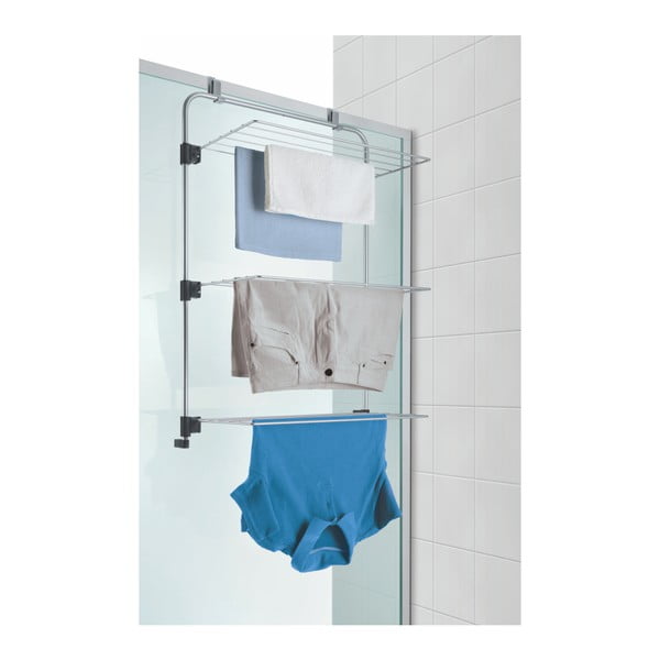 Sudraba krāsas piekarināms veļas žāvētājs 11 m Gale – Metaltex-image-1