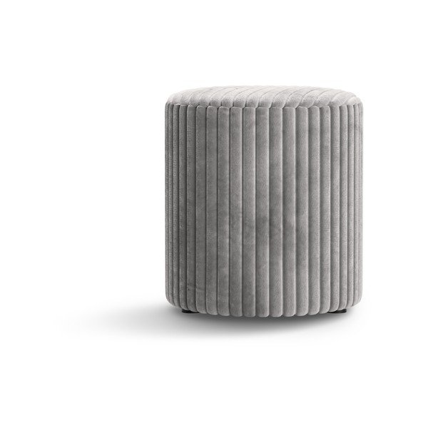 Gaiši pelēks velveta pufs Dia – Micadoni -image-1
