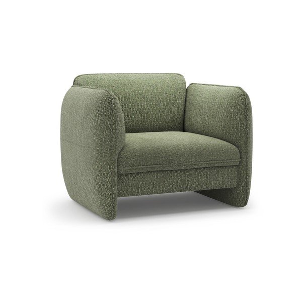 Zaļš atpūtas krēsls no šenila auduma Georgia – Micadoni 