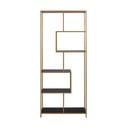 Melns/zelta krāsas grāmatu plaukts 77x185 cm Seaford – Actona