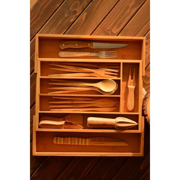 Bambusa galda piederumu organizators Bambum Casilias, 25,5 x 35,5 cm-image-3