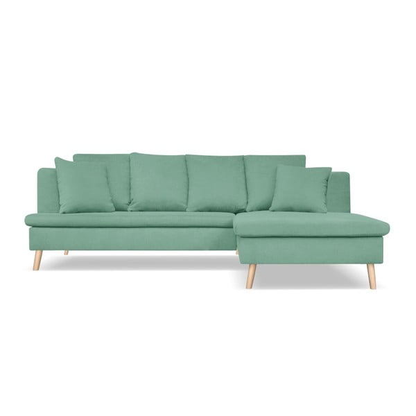 Mint zaļš dīvāns četrām personām ar atpūtas krēslu labajā pusē Cosmopolitan design Newport