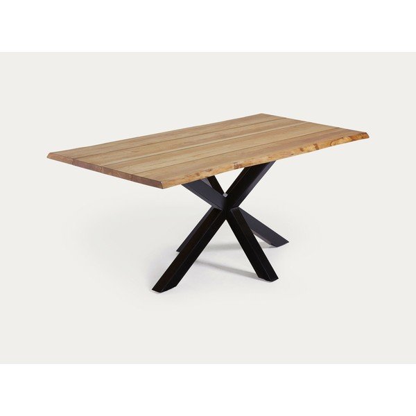 Ēdamgalds ar ozolkoka imitācijas galda virsmu 90x160 cm Argo – Kave Home