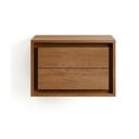 Brūns tīkkoka masīvkoka piekarams skapītis zem izlietnes 60x40 cm Kenta – Kave Home