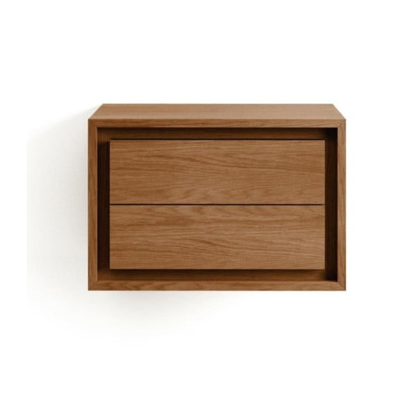 Brūns tīkkoka masīvkoka piekarams skapītis zem izlietnes 60x40 cm Kenta – Kave Home