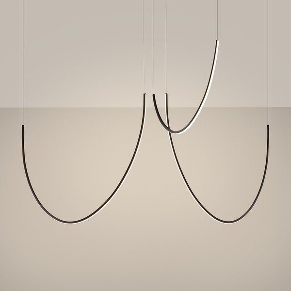 Melna alumīnija LED piekaramā lampa ALVAR – Thoro-image-2