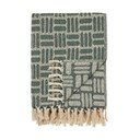 Zaļš pleds no pārstrādātas kokvilnas 130x180 cm Adana – House Nordic