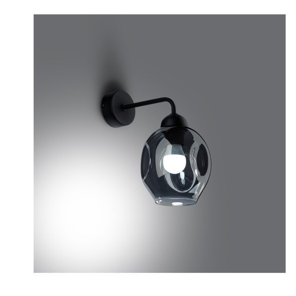 Melna sienas lampa ø 25 cm Garten – Sollux-image-2