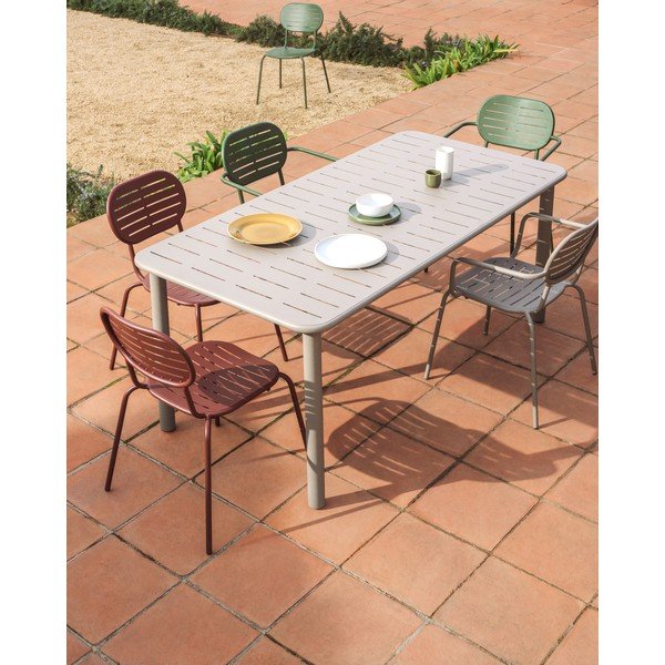 Pelēkbrūns metāla dārza krēsls Brai – Kave Home-image-3