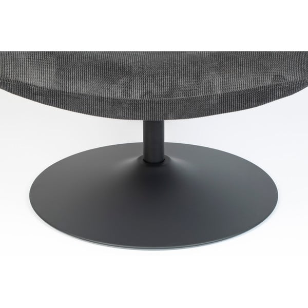 Tumši pelēks samta atpūtas krēsls Bubba – Zuiver-image-1