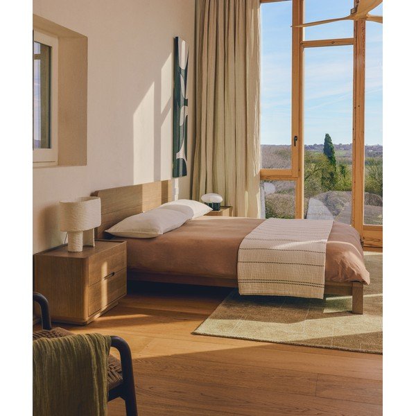 Sinepju dzeltens ar rokām darināts paklājs 200x300 cm Eloda – Kave Home-image-1