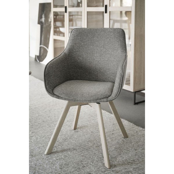 Bēši polsterēti ēdamistabas krēsli (2 gab.) Alison – Rowico-image-1