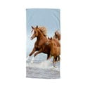 Zils/brūns bērnu samta pludmales dvielis 75x150 cm Free – Good Morning