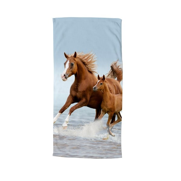 Zils/brūns bērnu samta pludmales dvielis 75x150 cm Free – Good Morning