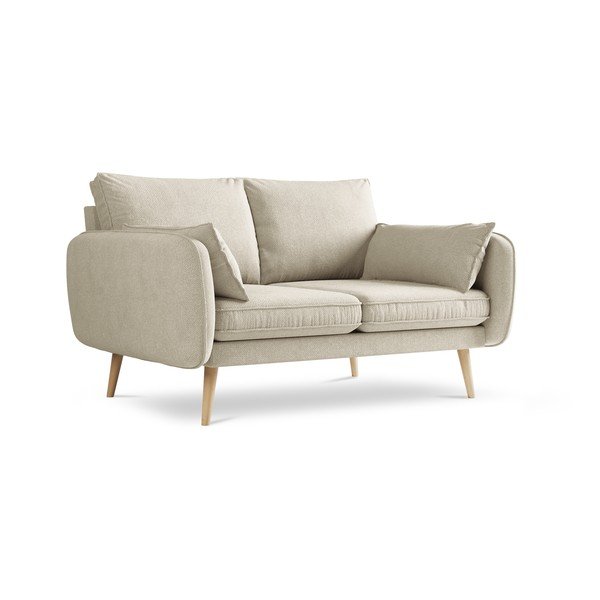 Bēšs divvietīgs dīvāns Kooko Home Lento, 158 cm-image-2