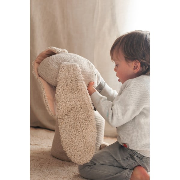 Krēmkrāsas tekstila bērnu rotaļlietu grozs ø 25x30 cm Rita the Rabbit – Lorena Canals-image-3