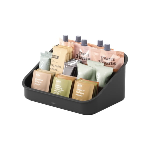 Melns pārstrādātas plastmasas kosmētikas vannas istabas organizators Bellwood – Umbra-image-4