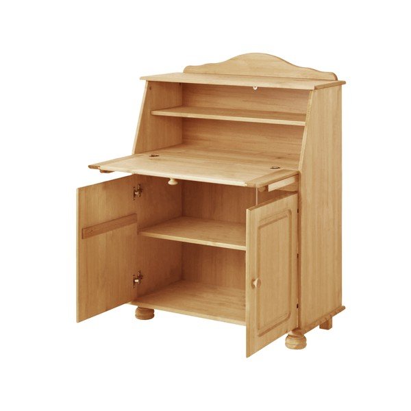 Dabīga toņa priedes masīvkoka augsta kumode ar atvilktņu skapi 107x39 cm Mette – Støraa-image-4